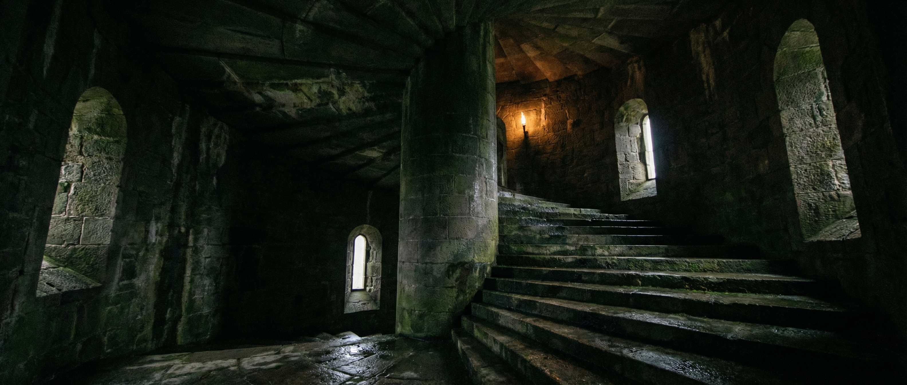Stone stairs in a tower